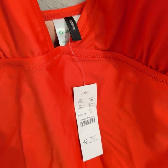 J. Crew Bright Orange One-Piece Swimsuit - Picture 3 of 3